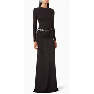 THE NEW ARRIVALS BY ILKYAZ OZEL Emmanuelle Jersey Dress in Black NWT Size Fr 34/